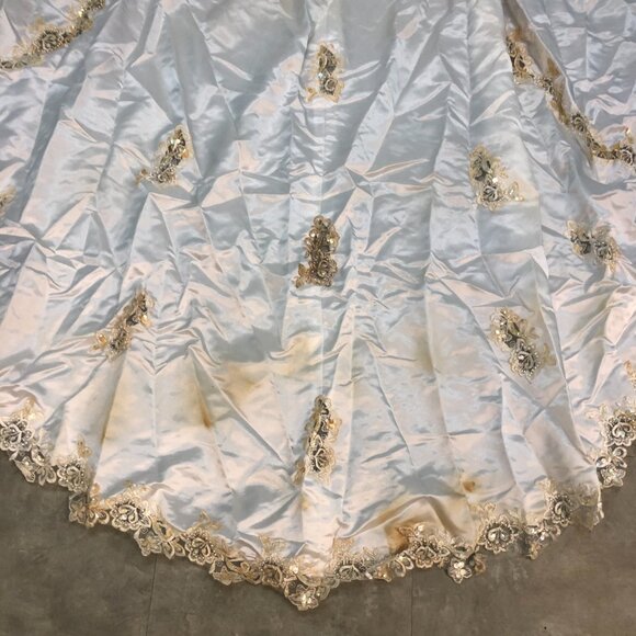 ZOMBIE Dead Corpse Bride, Halloween Wedding Dress, DAMAGED, Vintage Haunting - Picture 11 of 12